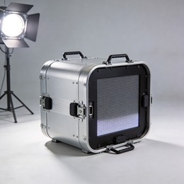 Stage rental LED panel module lightweight cabinet with quick-lock rigging handles for event touring