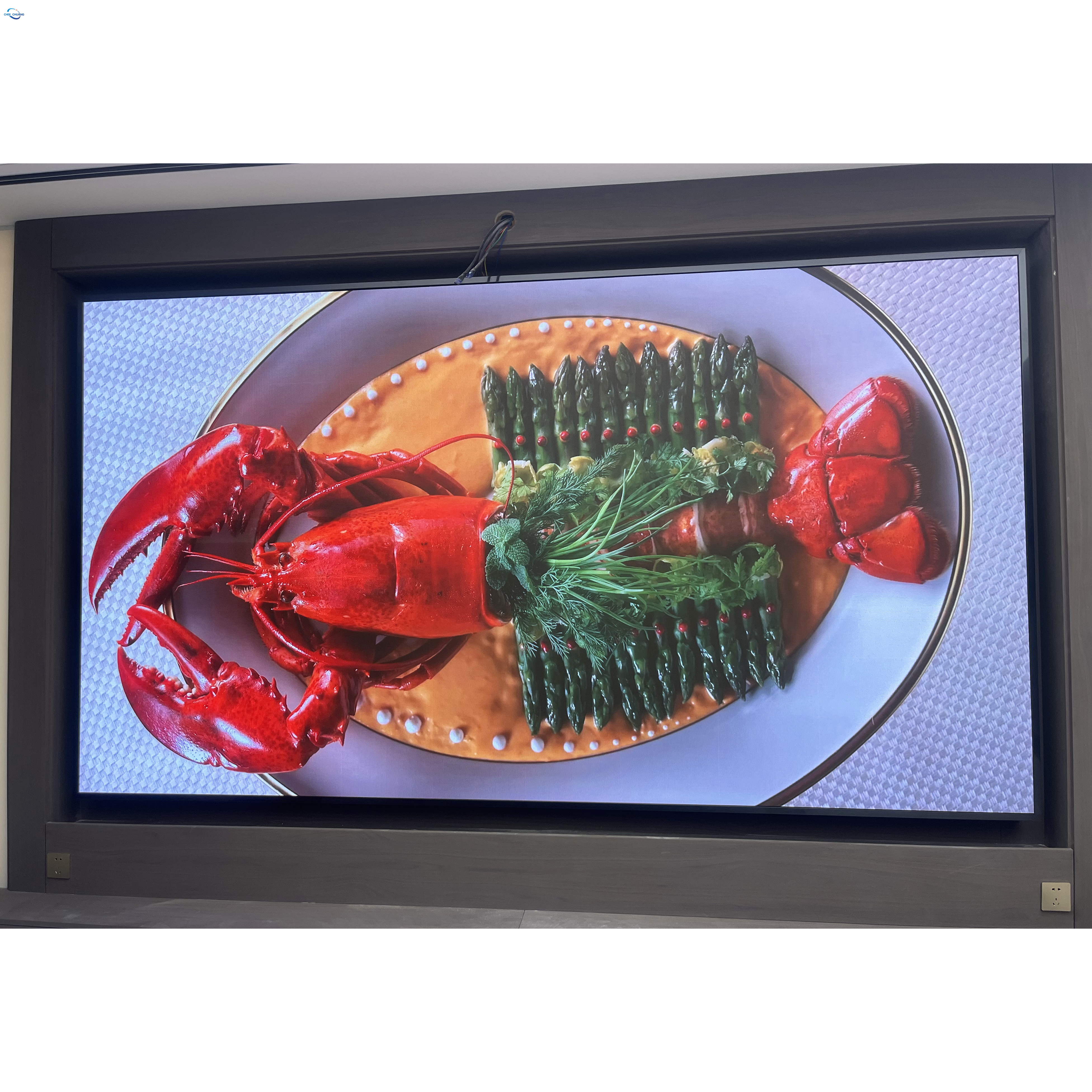 Commercial LED display installation in a modern environment